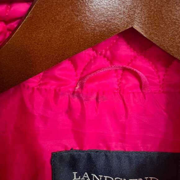 Lands‎ End Womens Quilted Primaloft  Jacket XS Pink Lightweight Insulated Coat - Picture 7 of 8
